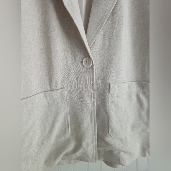 Z Supply Women's Chateau Linen Blazer Size Medium - Picture 6 of 13